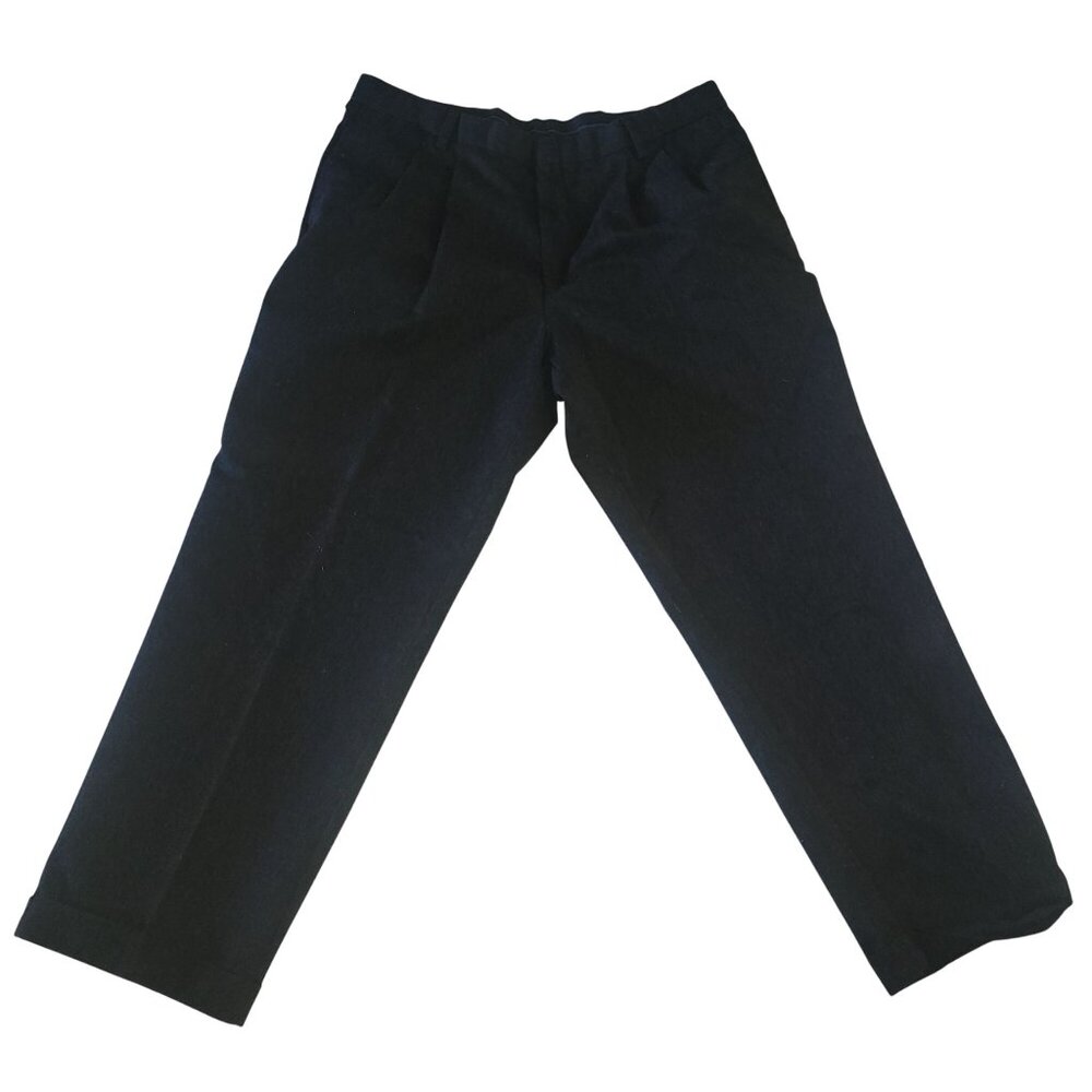 Dockers Mens Black‎ Stain Defender Dress Pants Pleated Front Size 38x30